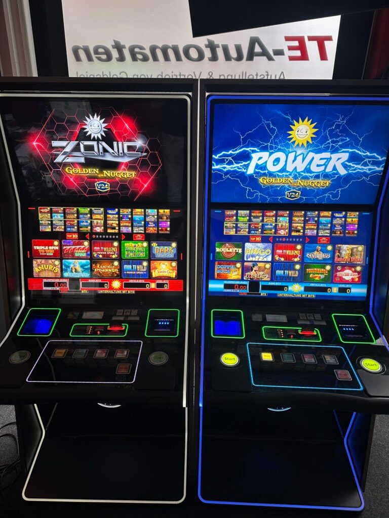 Zonic Golden Nugget und Power Golden Nugget Automaten nebeneinander
